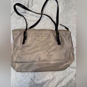 Kate Spade Taupe and Black Tote Bag